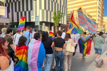 Manifestación durante Día del Orgullo LGBTIQ+ en Almería.