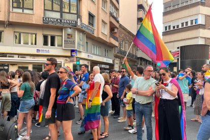 Manifestación durante Día del Orgullo LGBTIQ+ en Almería.