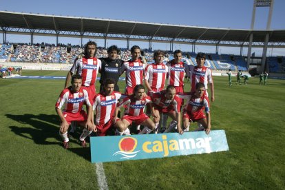 El once con Jaime, Cano, Sahnoun, Luna, Soria, Cervián, Galca, Isaac, Vellisca, Manolo y Esteban.
