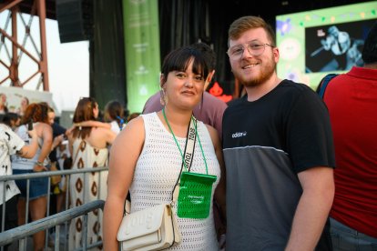 los almerienses Cristina y Ernesto García, antes de que comience el concierto.