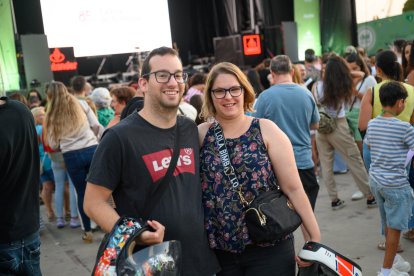 Kevin Portero y María del Mar Miralles, antes del concierto.