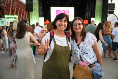 María José Galera y Mónica Pérez, antes del concierto.