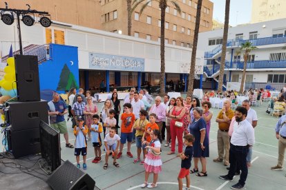 Antes del inicio de la cena benéfica, los asistentes estuvieron viendo el partido de semifinales entre España y Alemania en la Eurocopa.