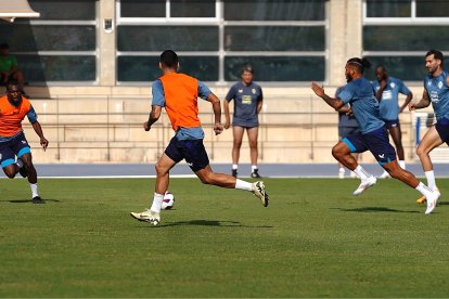 Suárez esprintando.