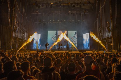 Imagen durante la actuación del almeriense RVFV en el Puro Latino Fest de Almería.