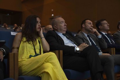 Laura, Pedro, Ricardo y José Miguel, de LA VOZ, durante el evento.