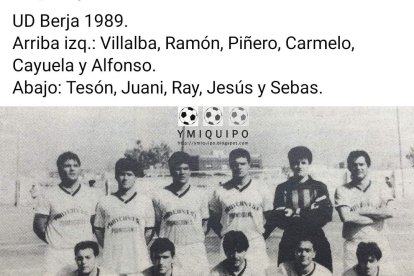 Con el Berja en el año 1.989.