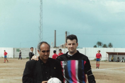 Cayuela con el mítico Pepe Morales.