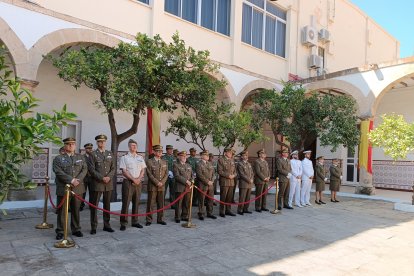 Autoridades militares en la toma de posesión del nuevo subdelegado de Defensa.
