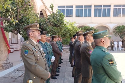 Autoridades militares en la toma de posesión del nuevo subdelegado de Defensa.
