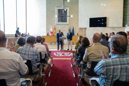Momento de la intervención de los homenajeados
