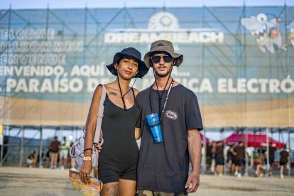 Aurora Castro y Antonio Molino, procedentes de Granada, antes de comenzar el festival.