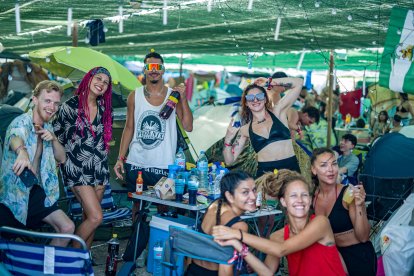 Dreamers en la zona de la acampada.