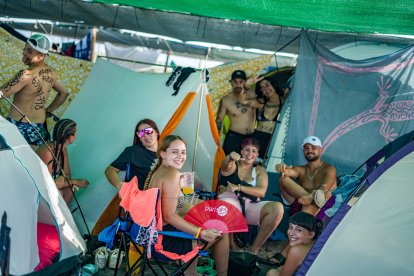 Dreamers en la zona de la acampada.