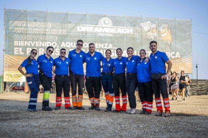 Equipo médico y sanitario del festival.