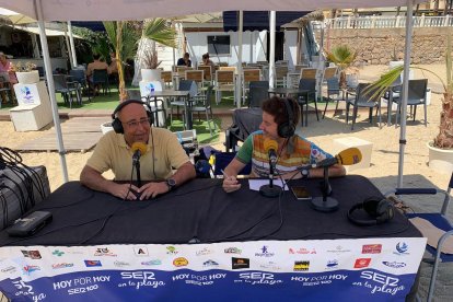 El alcalde de Huércal-Overa, Domingo Fernández, durante la entrevista este martes.