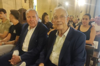 Manolo García y Guillermo Blanes, el fundador del Almería. 