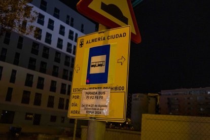 Parada provisional y punto de información con motivo de la feria.