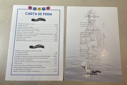 Imagen de la carta especial de feria 2024 con gran variedad de platos y entrantes a elegir.