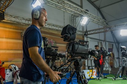Equipo de Interalmería en la Caseta Municipal. 