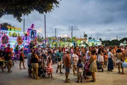 Primera hora de la noche del lunes en el Recinto Ferial.