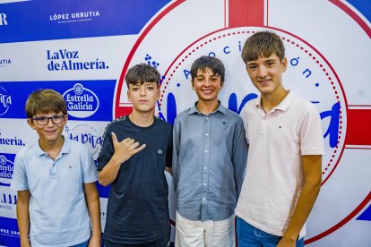 Alberto Pogonoski, Jorge Cerrillo, Juan Diego Cerrillo y Nono García, el más guapo de la caseta La Pita.