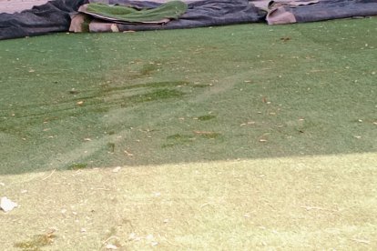 Las marcas del derrape.