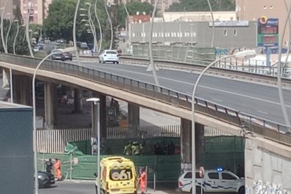 Instantes después del accidente.