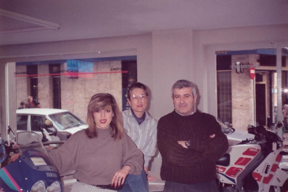 En la tienda con las compañeras de oficina.
