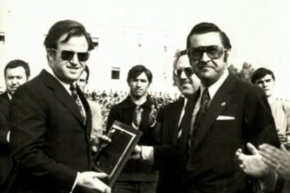 Ángel Martínez y Paco Góngora en el Estadio de La Juventud.