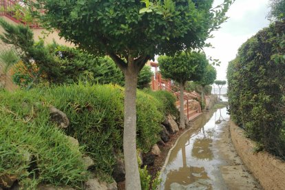 Efectos costeros inundan la zona del \'Natsun\'.