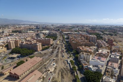 Las obras de la llegada del AVE, entre el Tagarete y la Avenida del Aeropuerto.