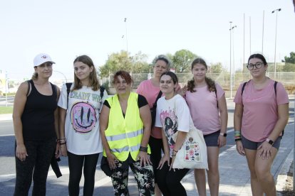 Peregrinos que subieron a Dalías el sábado por la tarde para ver al Cristo de la Luz.