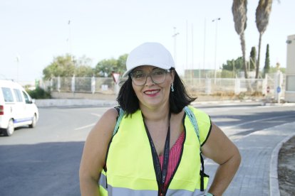 Peregrinos que subieron a Dalías el sábado por la tarde para ver al Cristo de la Luz.
