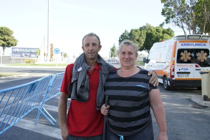 Peregrinos que subieron a Dalías el sábado por la tarde para ver al Cristo de la Luz.