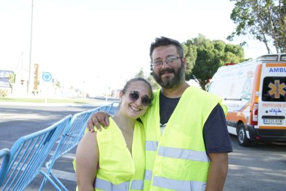 Peregrinos que subieron a Dalías el sábado por la tarde para ver al Cristo de la Luz.