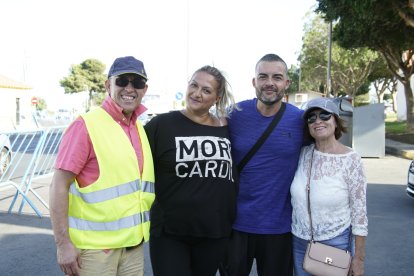 Peregrinos que subieron a Dalías el sábado por la tarde para ver al Cristo de la Luz.