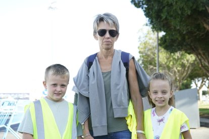 Peregrinos que subieron a Dalías el sábado por la tarde para ver al Cristo de la Luz.