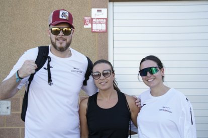 Peregrinos que subieron a Dalías el sábado por la tarde para ver al Cristo de la Luz.