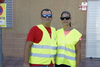 Peregrinos que subieron a Dalías el sábado por la tarde para ver al Cristo de la Luz.