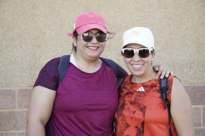 Peregrinos que subieron a Dalías el sábado por la tarde para ver al Cristo de la Luz.