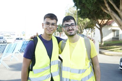 Peregrinos que subieron a Dalías el sábado por la tarde para ver al Cristo de la Luz.