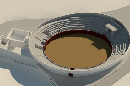 Modelo 3D de cómo seria la Plaza de Toros de Laujar de Andarax, planteado antes de su remodelación.