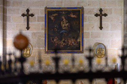 Detalle de una de las obras pictóricas de la Catedral de Almería. 