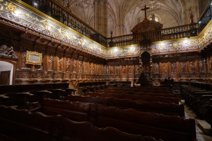 El imponente coro de la Catedral de Almería.
