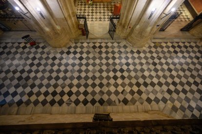 Vista aérea del suelo de la Catedral de Almería.