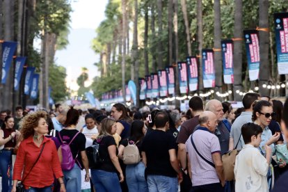 Cientos de personas, en la Rambla.