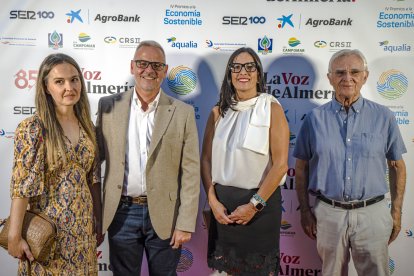 Verónica Rodríguez; Francisco Bermúdez, director de Cellbitec; Alejandra Carreño, directora del PITA; y José Ramón Díaz, patrón de la Fundación Cellbitec.