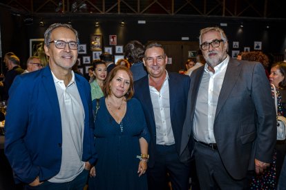Miguel Arranz, de la Mesa del Ferrocarril; Carmen Vidal, secretaria general de UGT Almería; Juan Méndez Campos, y José Carlos Tejada, de la Mesa del Ferrocarril.