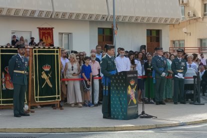 Momento del discurso del coronel Jorge Montero Llácer